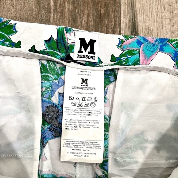 M Missoni Floral Cropped Trousers Pants Size 46/ US 14 - Picture 3 of 13